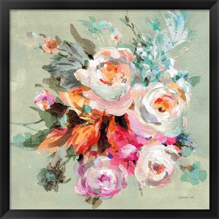 Framed Windblown Blooms I Print