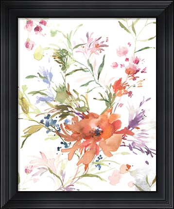 Framed Breezy Florals IV Print