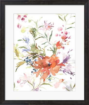 Framed Breezy Florals IV Print