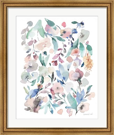 Framed Breezy Florals III Print