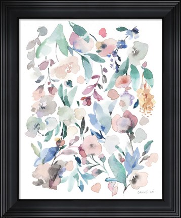 Framed Breezy Florals III Print