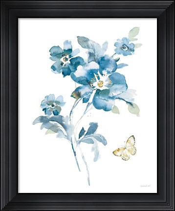 Framed Blues of Summer I Gilded Print
