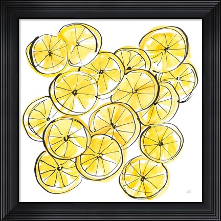 Framed Cut Lemons III Print