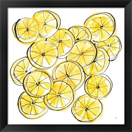 Framed Cut Lemons III Print