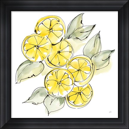 Framed Cut Lemons II Print