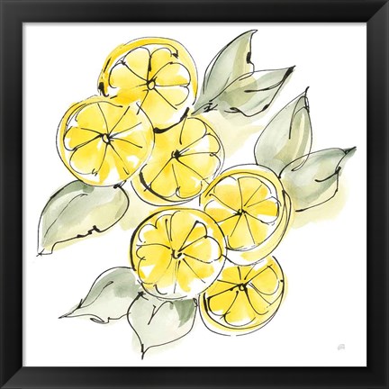 Framed Cut Lemons II Print