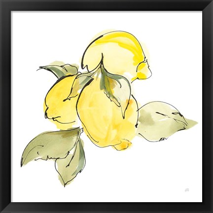 Framed Lemons I Print