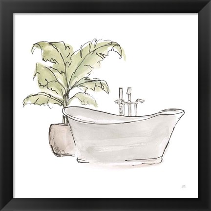 Framed Neutral Tub III Print