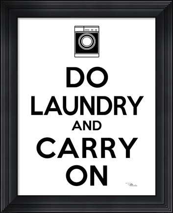 Framed Laundry On I BW Print