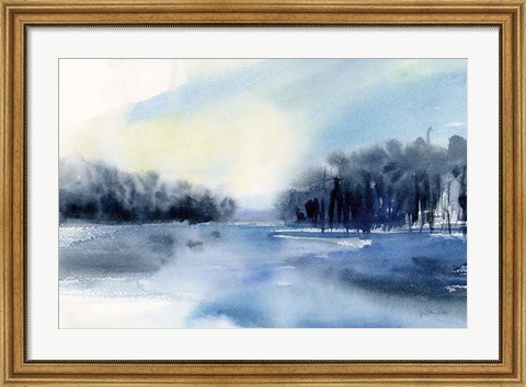 Framed Winter River Print