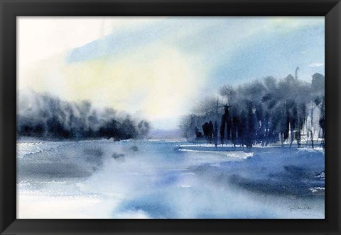 Framed Winter River Print