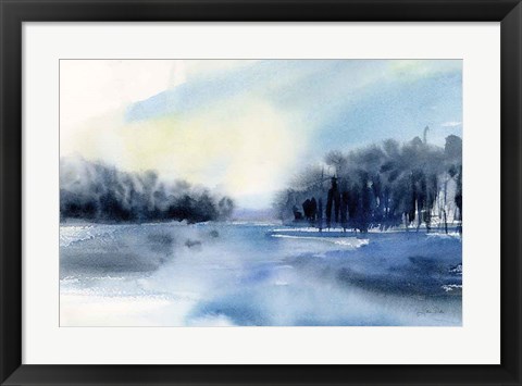 Framed Winter River Print