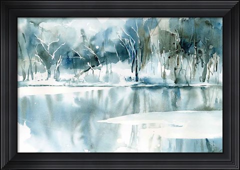 Framed Blue Reflections Print