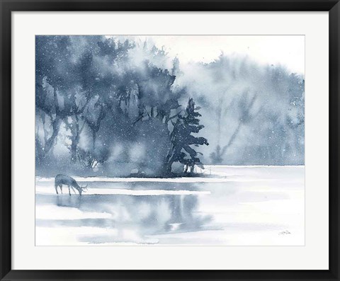 Framed Winter Lake Print