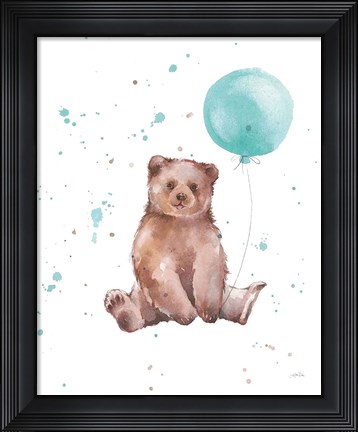 Framed Festive Bear Print