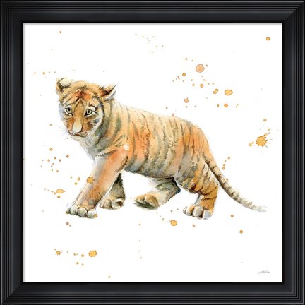 Framed Tiger Cub Print