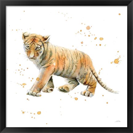 Framed Tiger Cub Print