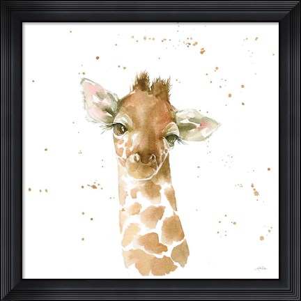 Framed Baby Giraffe Print