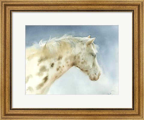 Framed Dapple Gray Horse Print