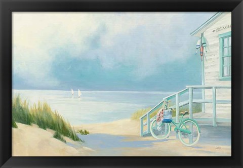 Framed Morning Ride to the Beach Print