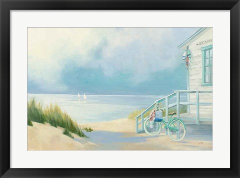 Framed Morning Ride to the Beach Print