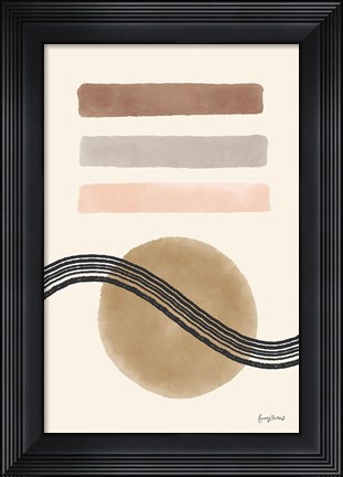 Framed Geo Abstract IV Neutral Pink Print