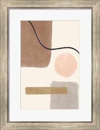Framed Geo Abstract I Neutral Pink Print