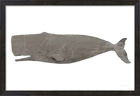 Framed Whale on White Print