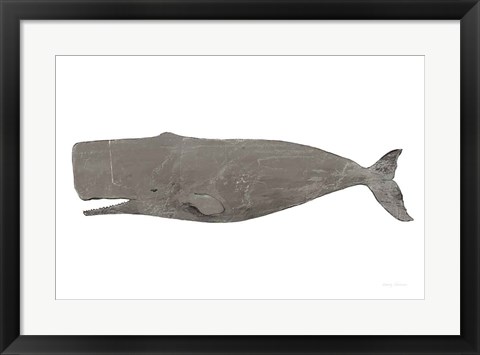 Framed Whale on White Print