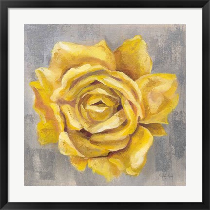 Framed Yellow Roses II Print