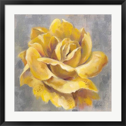 Framed Yellow Roses I Print