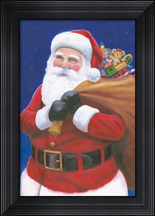 Framed James Santa Print
