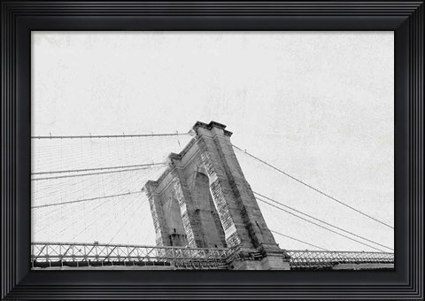 Framed Brooklyn Bridge From Below Print
