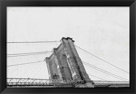 Framed Brooklyn Bridge From Below Print