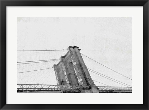 Framed Brooklyn Bridge From Below Print