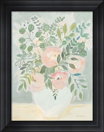 Framed Blushing Bouquet Print
