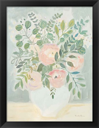 Framed Blushing Bouquet Print