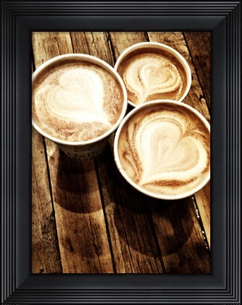 Framed Love in a Latte Print