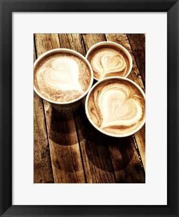 Framed Love in a Latte Print