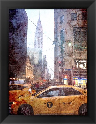 Framed Rainy Madison Avenue Print