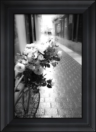Framed Flower Bike Print