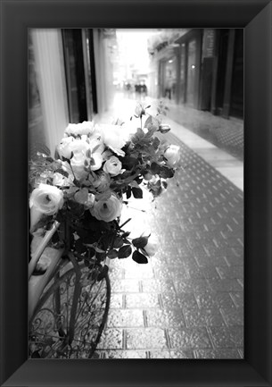 Framed Flower Bike Print