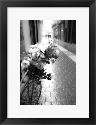 Framed Flower Bike Print