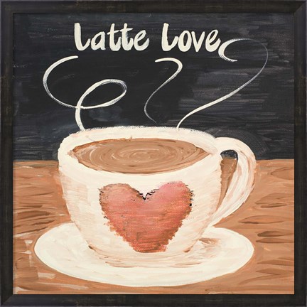 Framed Latte Love Square Print