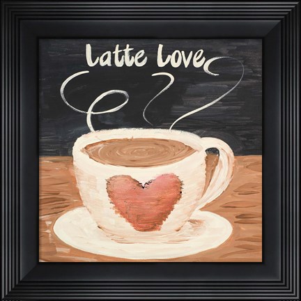 Framed Latte Love Square Print