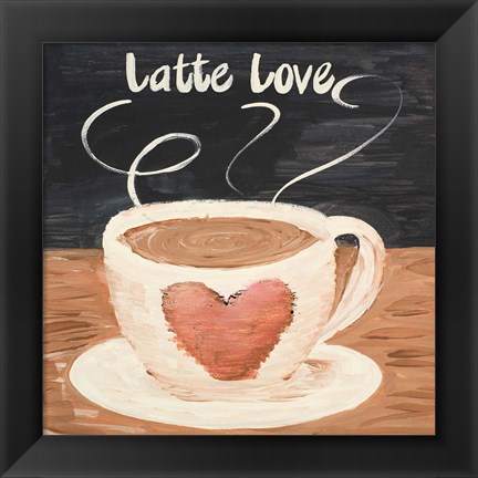 Framed Latte Love Square Print