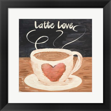 Framed Latte Love Square Print