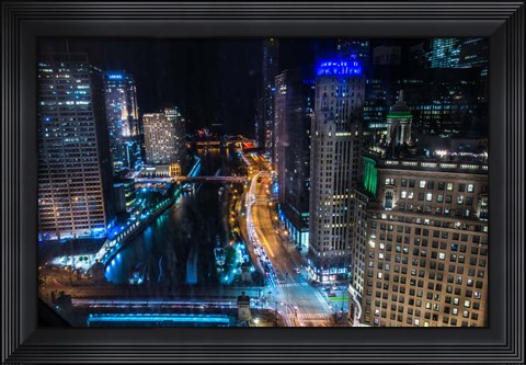 Framed Chicago Nights Print