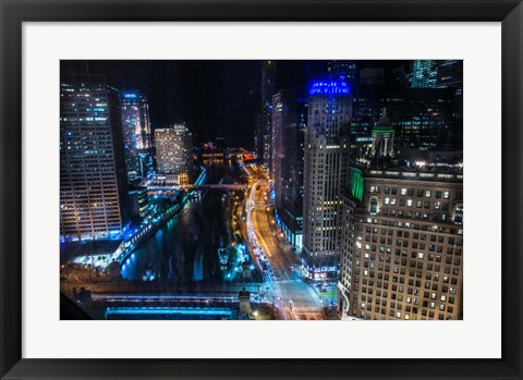 Framed Chicago Nights Print