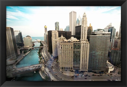 Framed Chicago Skyline Print